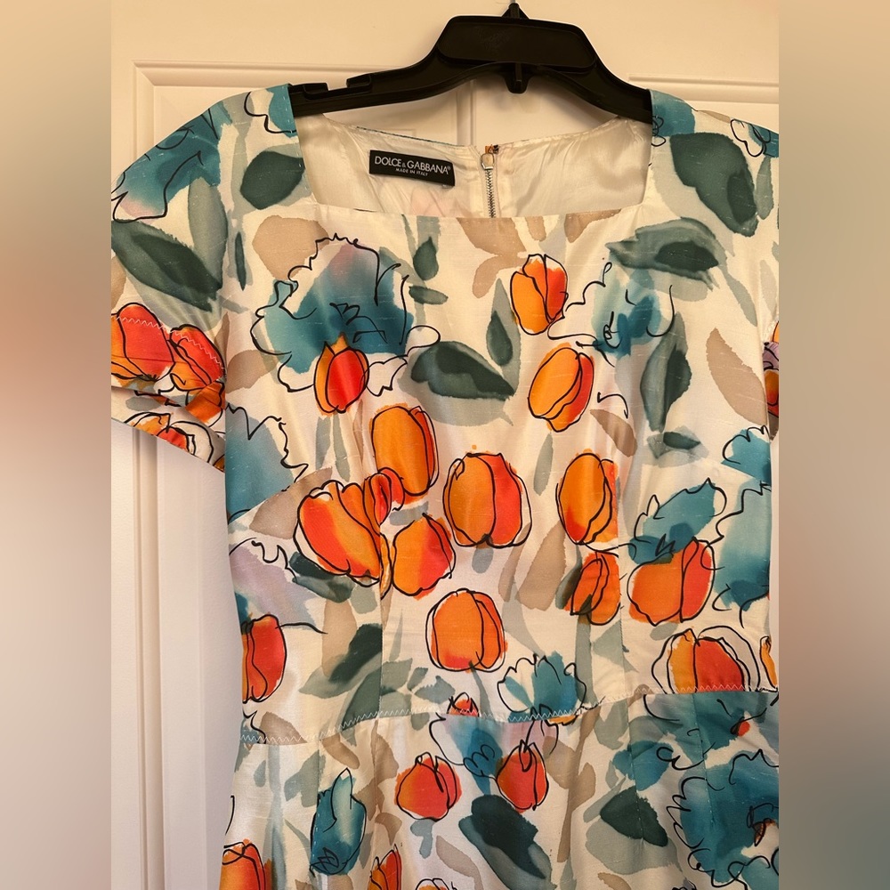 Dolce Gabbana silk midi dress sz 38/40 4